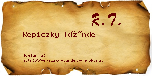 Repiczky Tünde névjegykártya