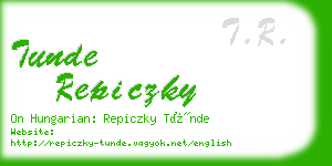tunde repiczky business card